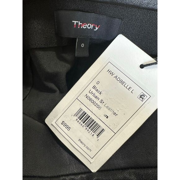 Theory Adbelle Leather Leggings Size 0 $995 - Picture 6 of 6
